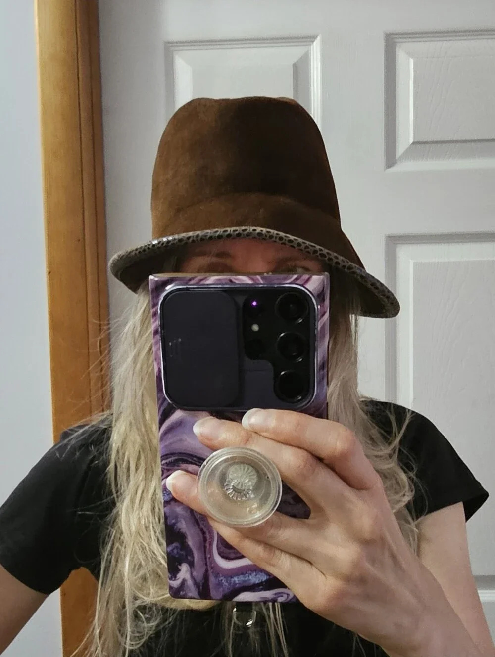 Vintage Ophelie Hats Brown Fur Felt Asymmetrical Cloche Mushroom Hat